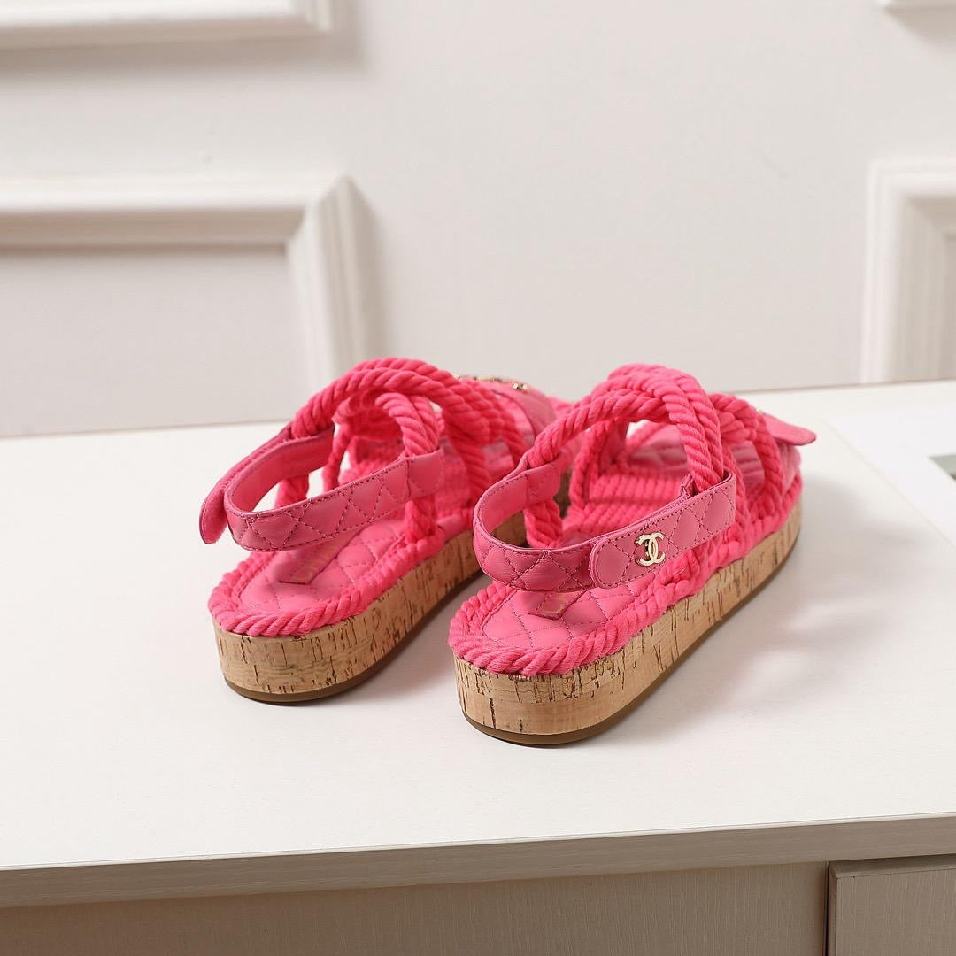 Pink Rope Sandals