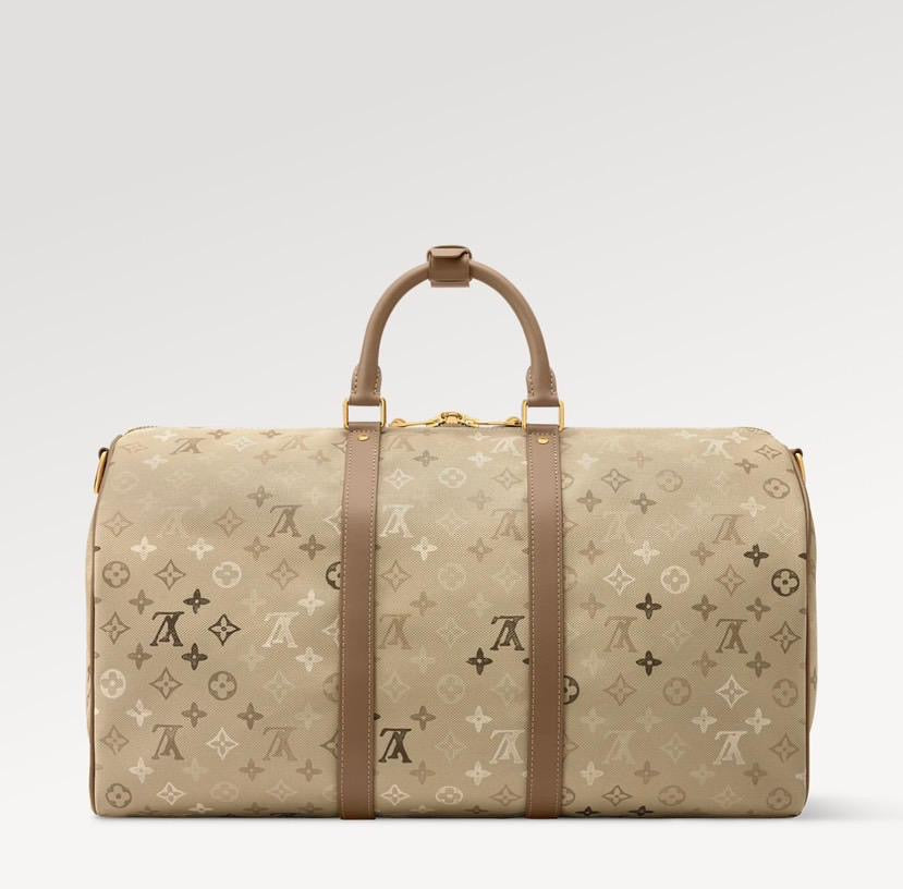 Beige Monogram Travel Bag