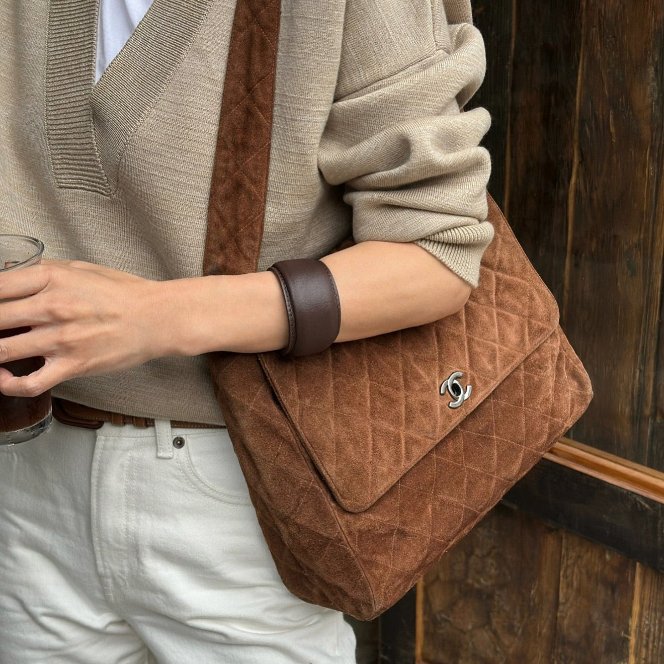 Classic Brown Shoulder Big Bag
