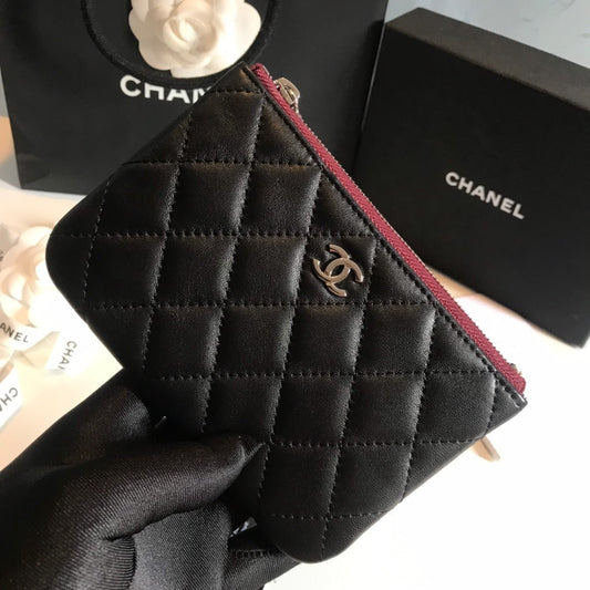 Black Quilted Coin Purse