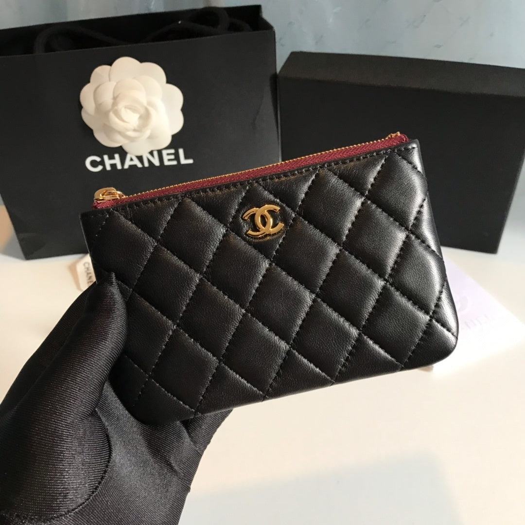 Black Quilted Coin Purse