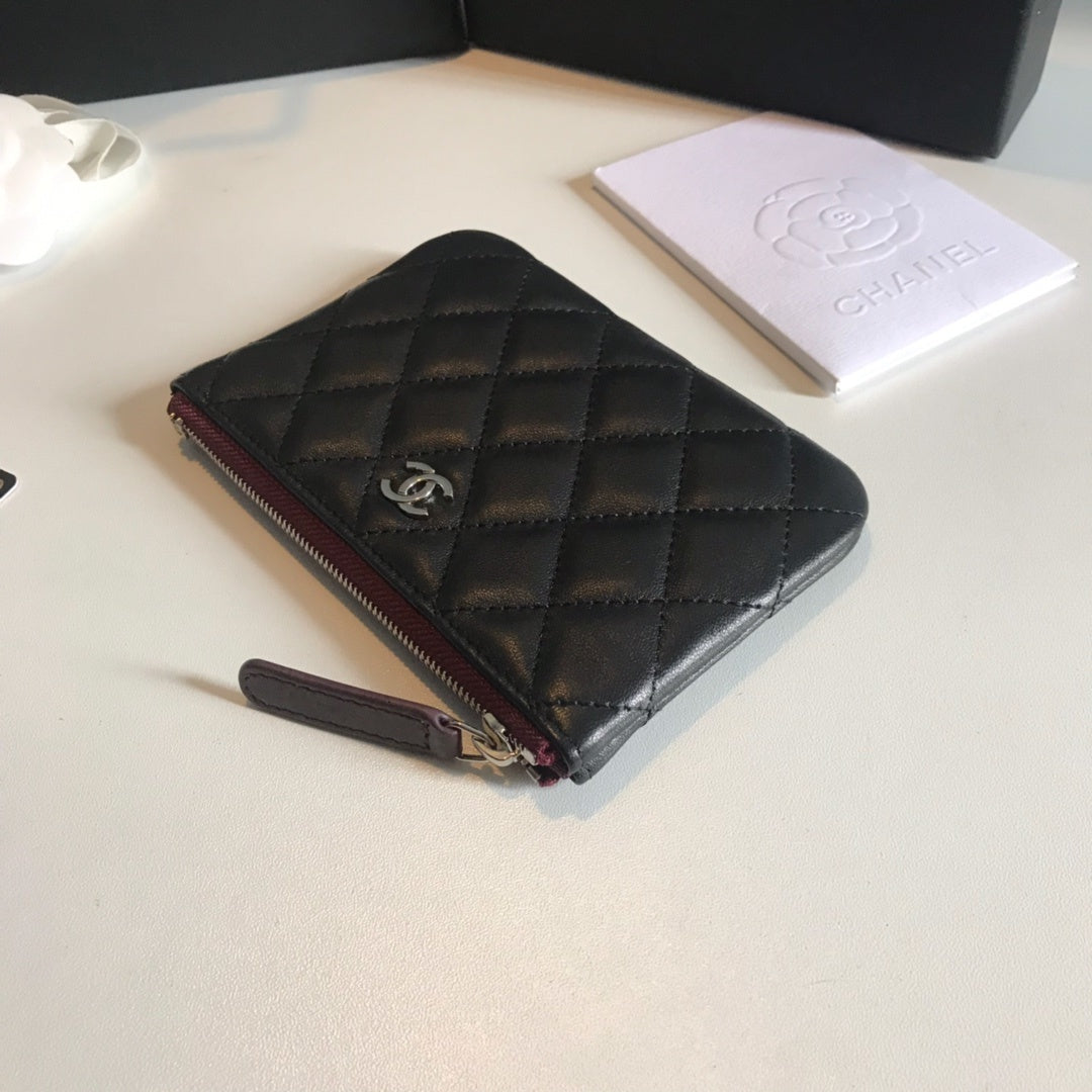 Black Quilted Coin Purse