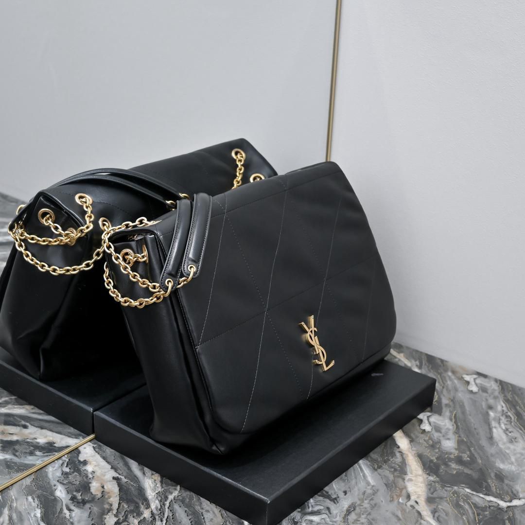 Black Quilted Shoulder Big Bag