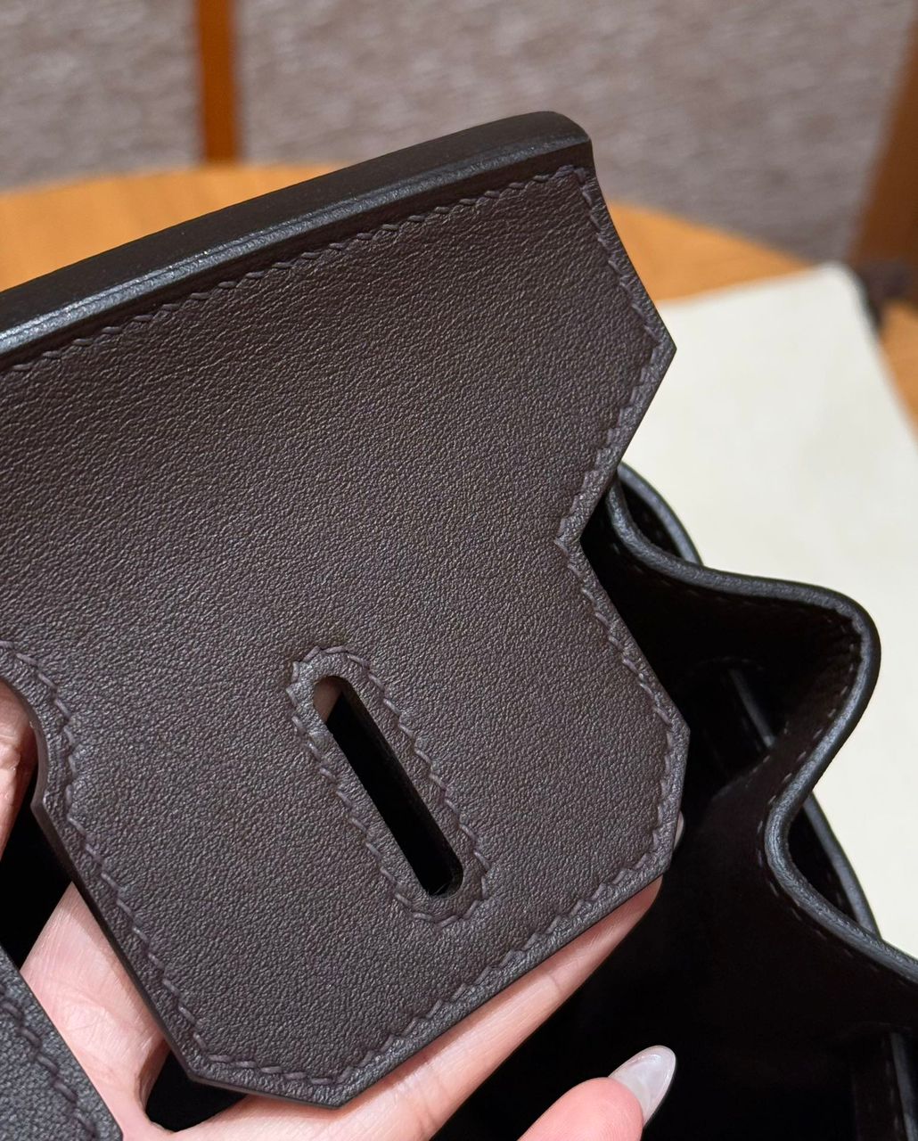 Classic Brown Lock Handbag