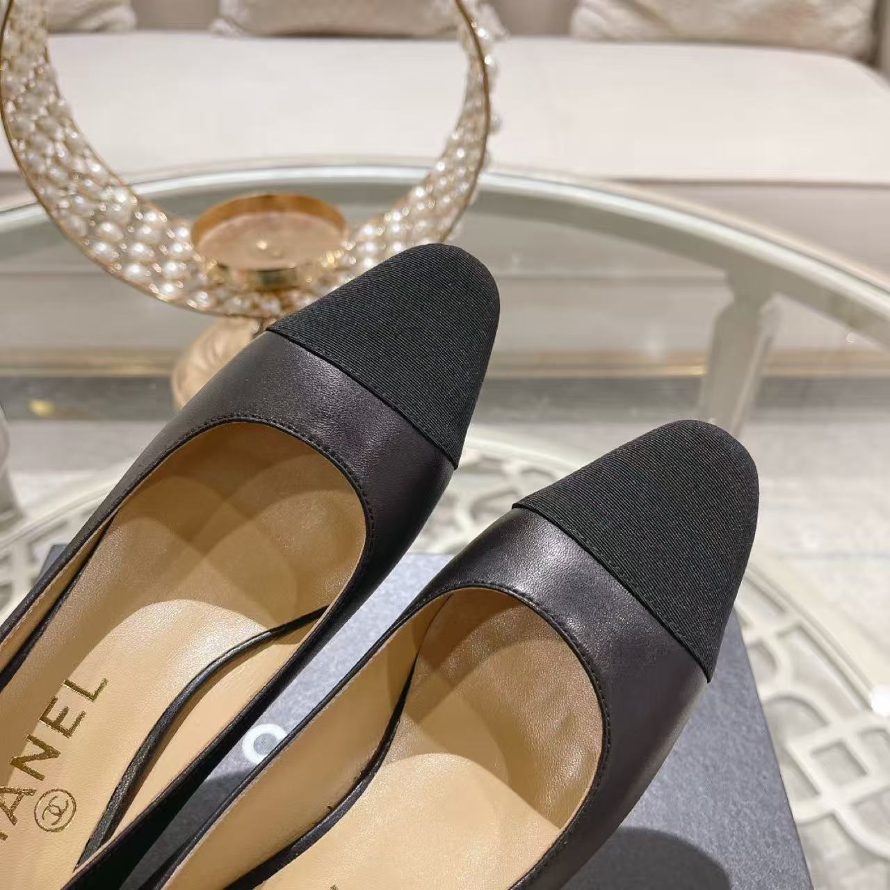 Classic Black Cap Toe Heels