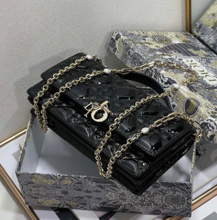 Glossy Quilted Patent Bag