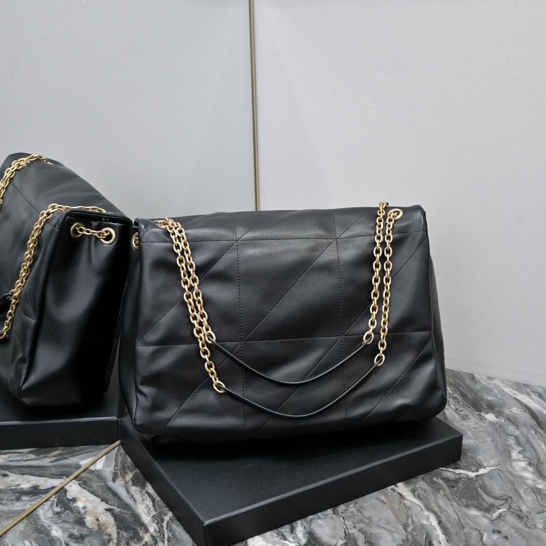 Black Quilted Shoulder Big Bag