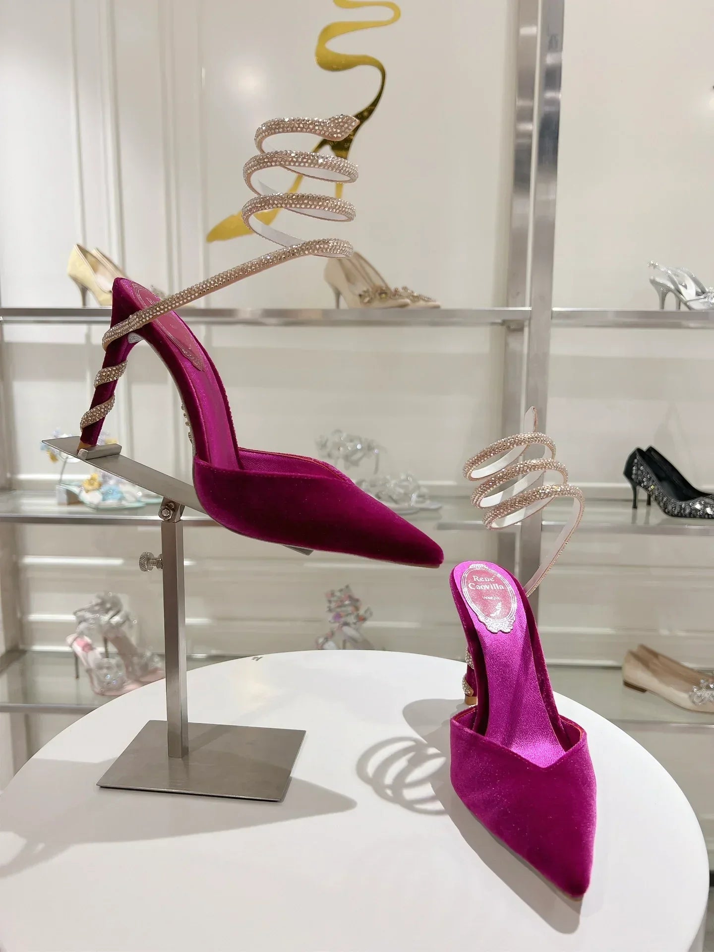 Cleo Snake-Design Heels