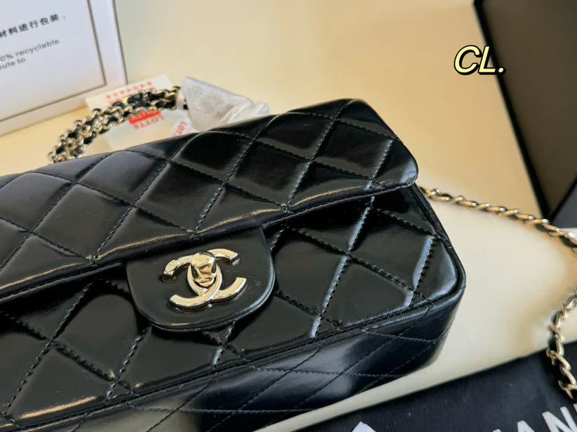 Mini Quilted Chain Top-Handle Bag