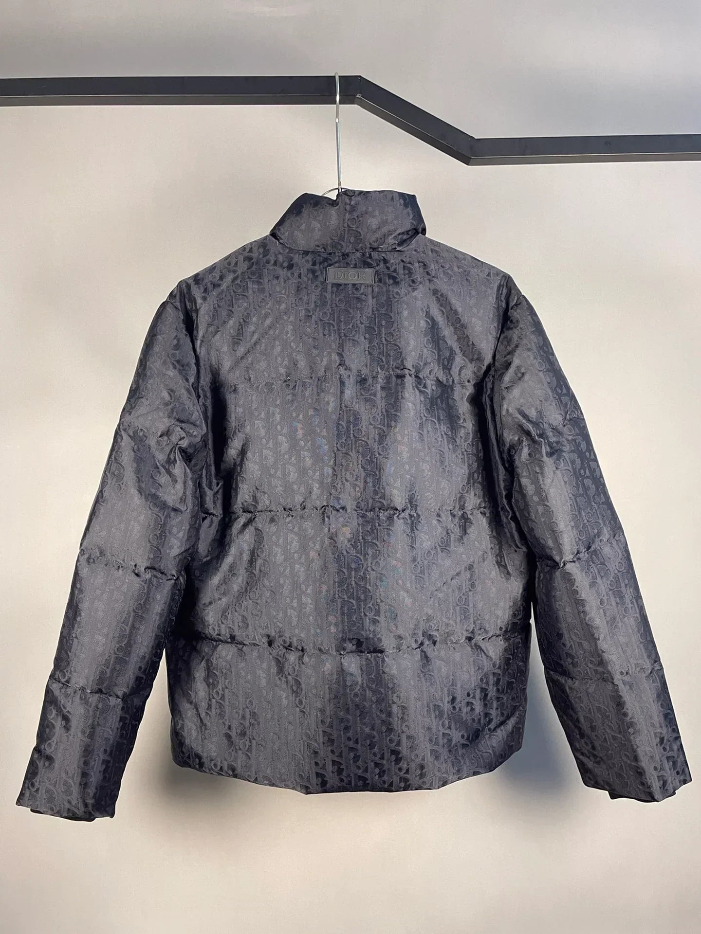 Black Jacquard Goose Down Jacket