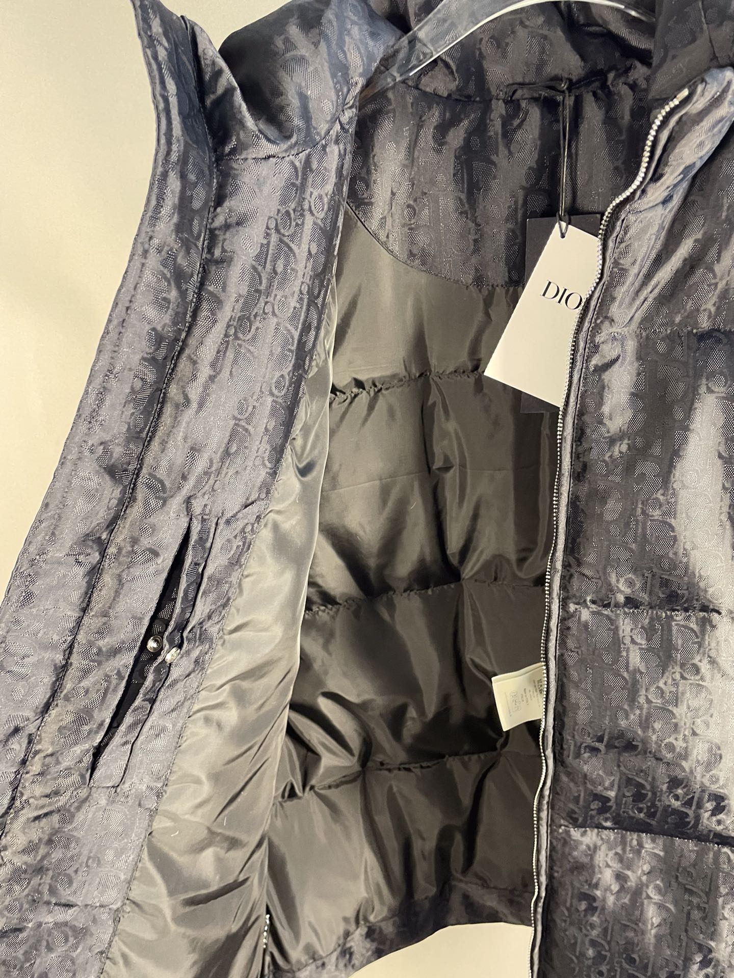 Black Jacquard Goose Down Jacket