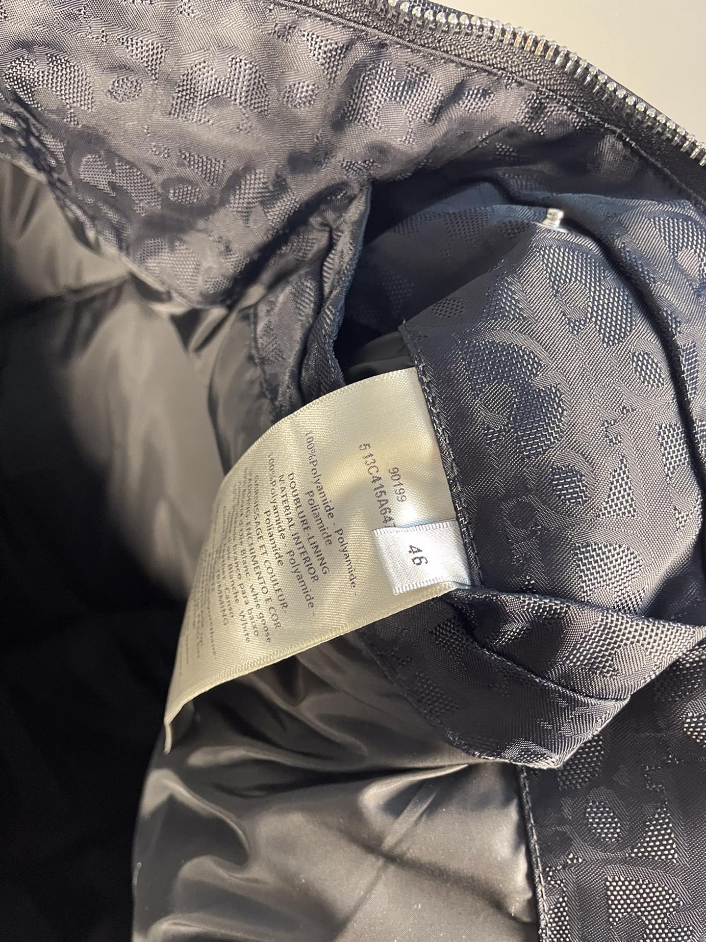 Black Jacquard Goose Down Jacket