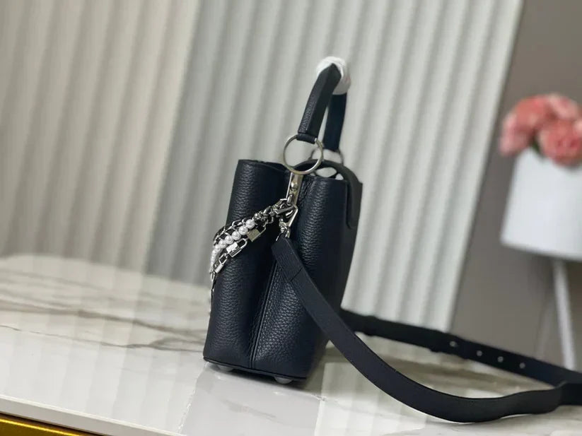 Capucines Triology Chain 3 In 1 Black & Pearl