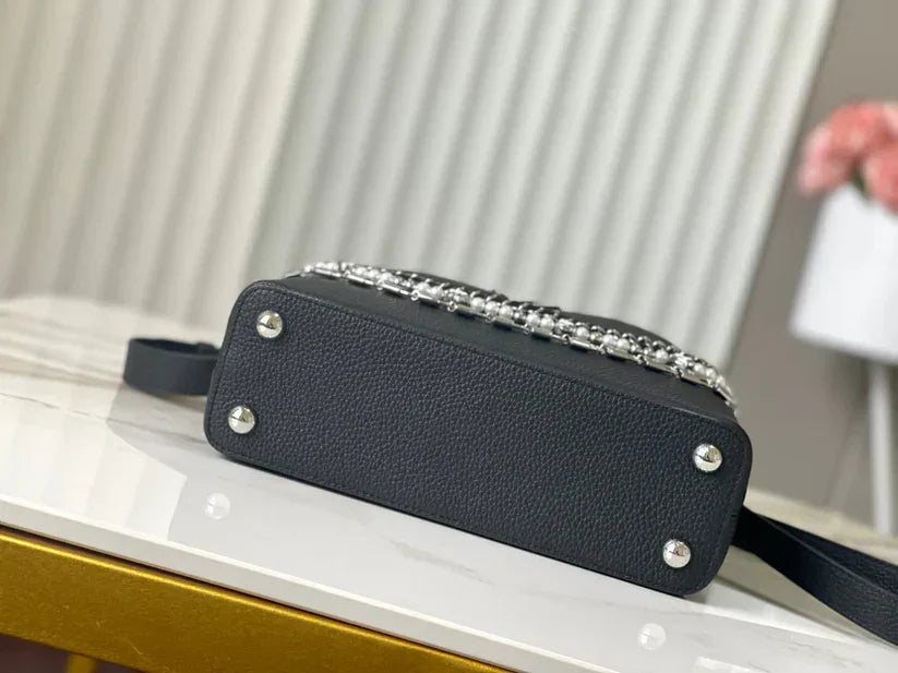 Capucines Triology Chain 3 In 1 Black & Pearl